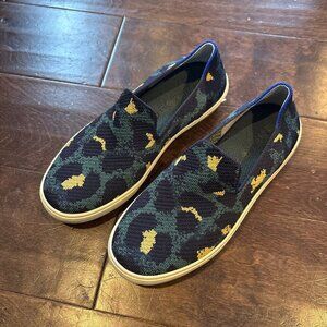 Rothy's The Slip On sneakers Blue Spot Leopard